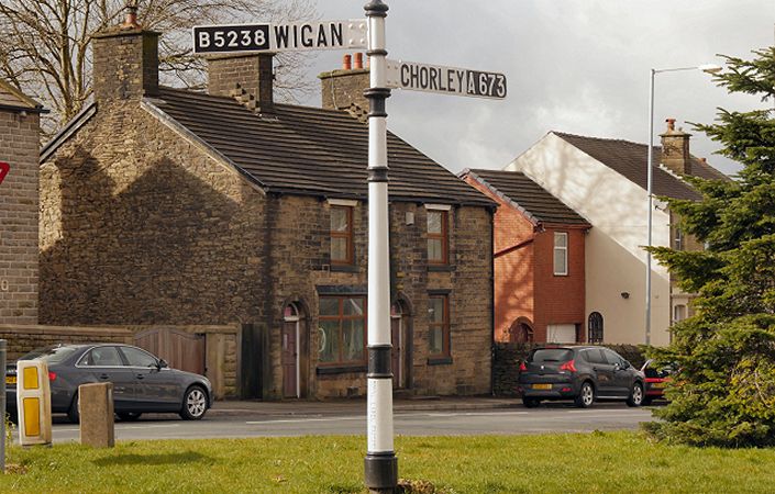 Signpost in Horwich #Bolton