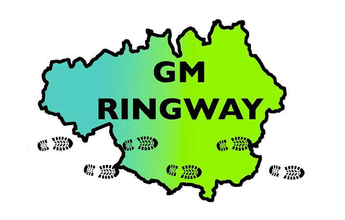 GM Ringway logo (outline of Greater Manchester with boot-prints below the words 'GM Ringway'.