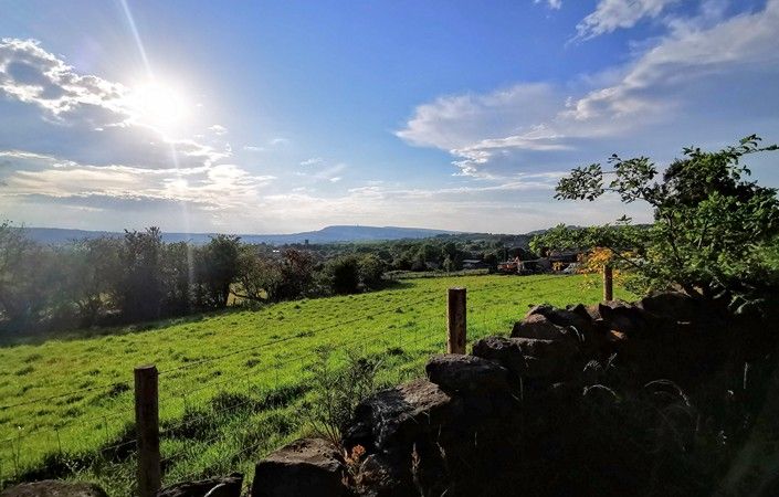 View across the Irwell Valley towards Winter Hill