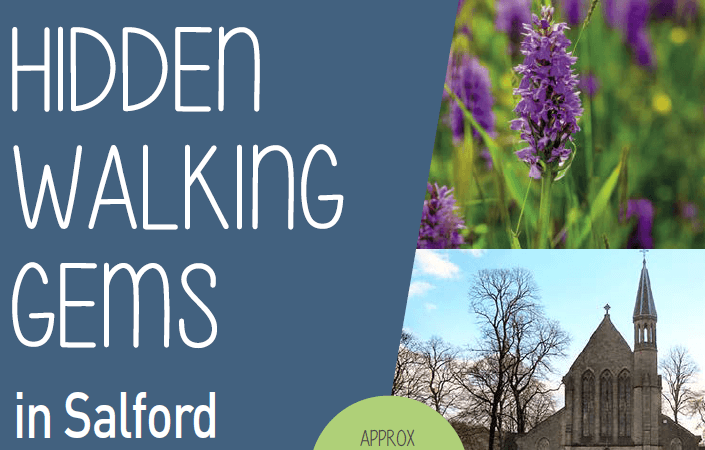 Bluebells and a Church in Salford