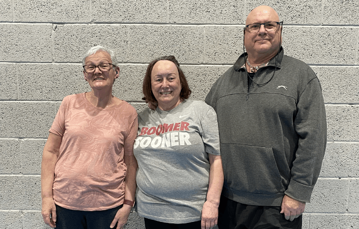 Three people, two women and a man, who took part in the Confidence Walks in Stockport